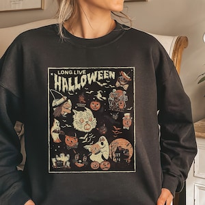 Long Live Halloween Shirt, Vintage Halloween Shirt, Vintage Black Cat, Retro Halloween, Fall Apparel