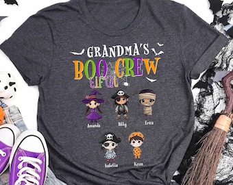 Personalisiertes Oma-Boo-Crew-Shirt: Halloween-Familien-Partnerlook