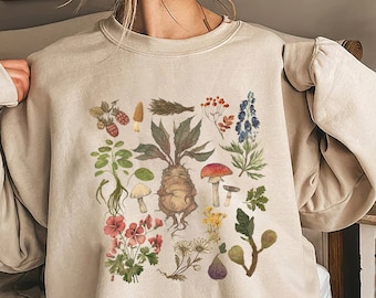 Herbology Plants Shirt: Vintage Witchcraft Cotton Tee