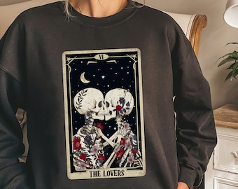 Skelettpar-tröja för älskare: Retro Halloween