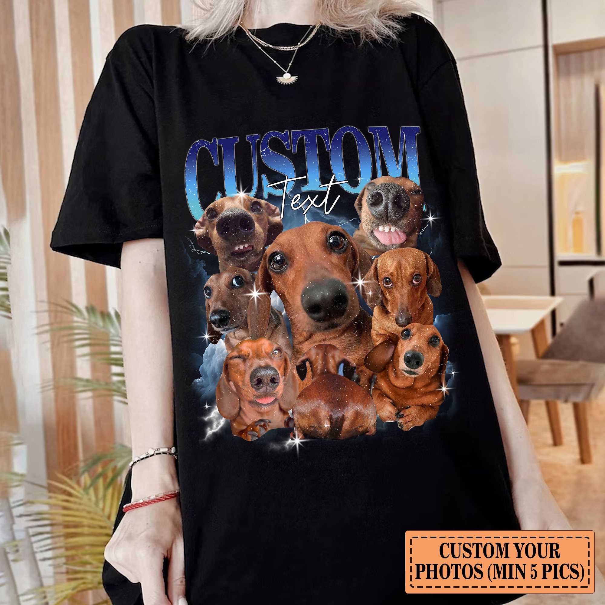 Custom Vintage Pet Shirt, Live Preview Dog Photo And Name Shirt, Personalized Photo Dog Cat Shirt, Sweatshirt / S Sport Grey / XL