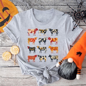 Cow Halloween T-Shirt: Funny Bull Sheet Costume Shirt