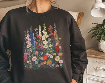 Camisa de flores silvestres: estilo bohemio floral retro
