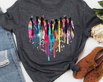 Indigenous Shirt, No More Stolen Sisters Shirt, American Native Shirt, MMIW Shirt,  Native Feather Shirt, Orange Day Shirt