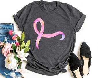 Camiseta de lazo rosa para la concienciación sobre el cáncer de mama