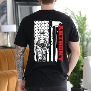 Personalized Firefighter Shirt: Last Name Fireman Gift