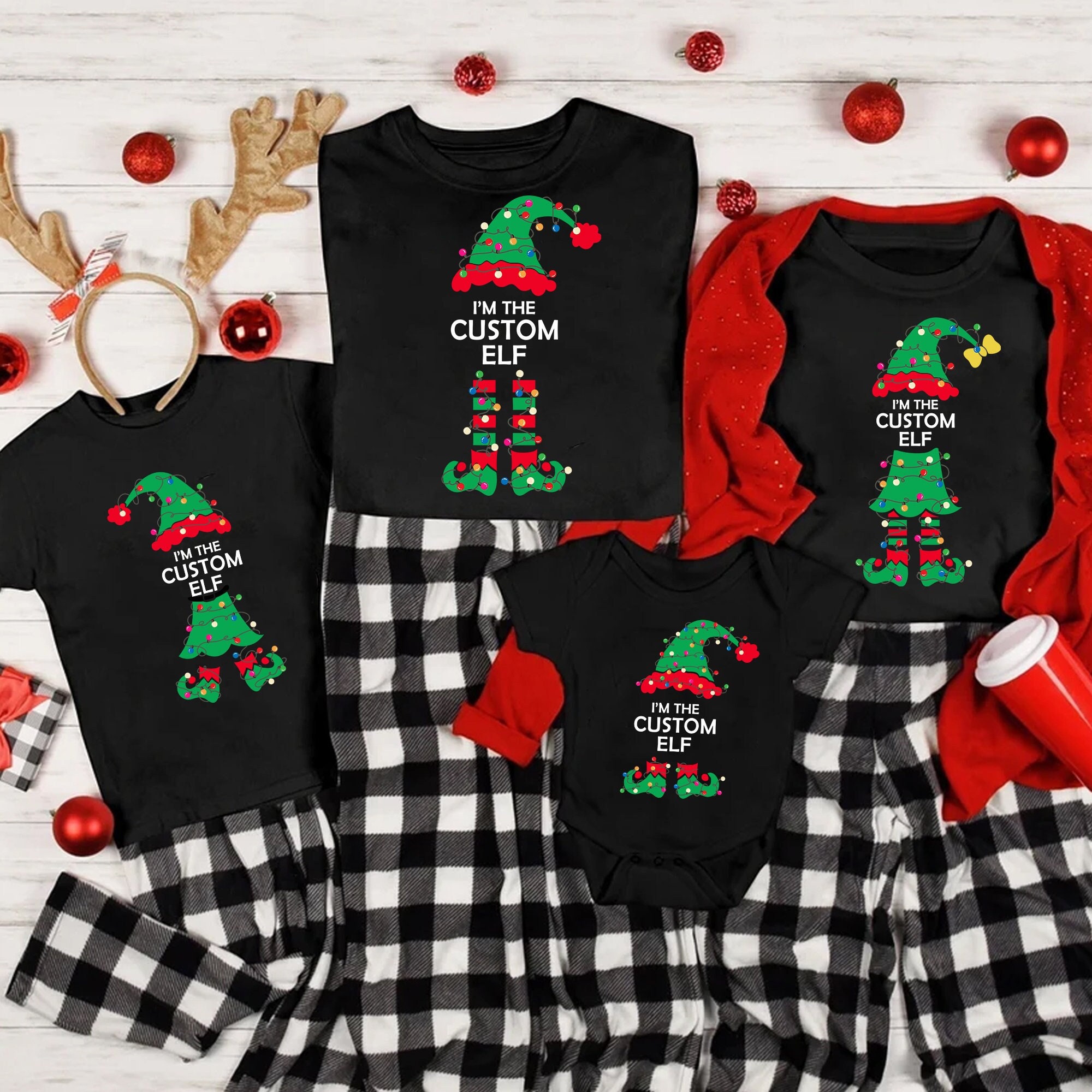 Custom Elf Family Christmas Shirt, I'm The Custom Elf, Christmas Gift, Funny Elf Shirt, Family Elf 2023 Shirt