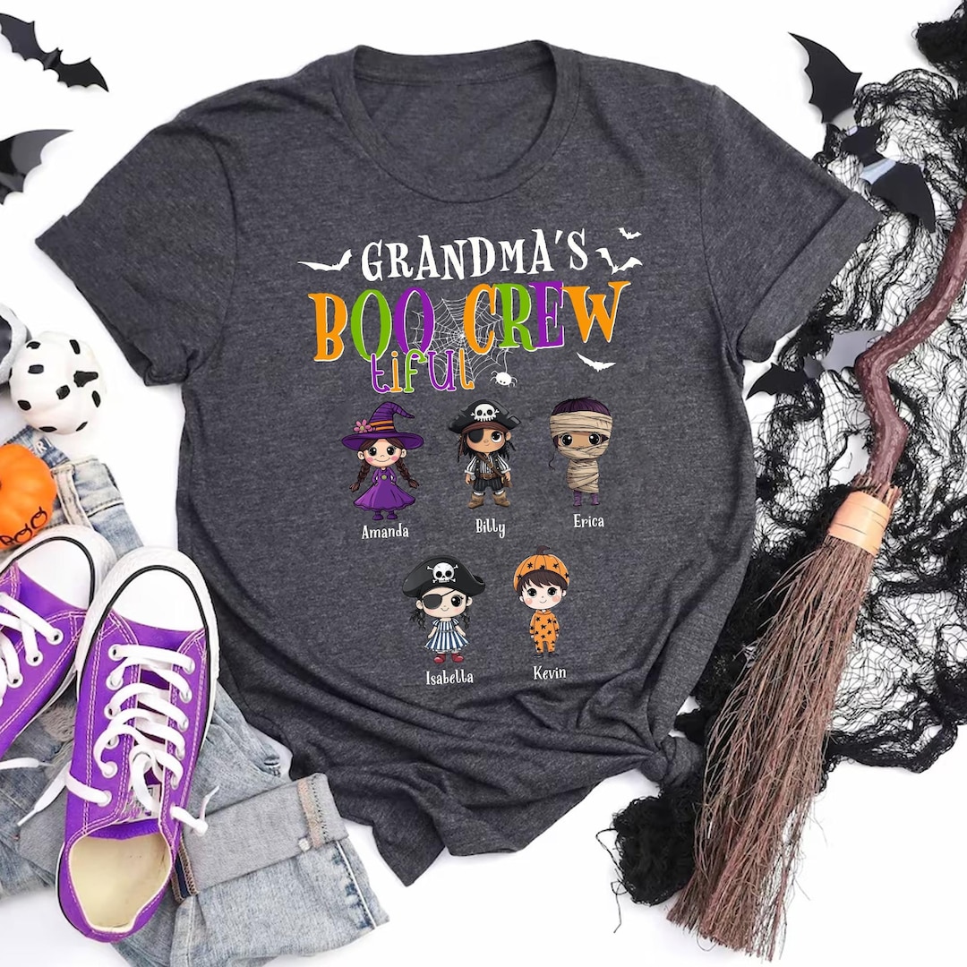Personalized Grandma Boo Crew Shirt: Halloween Family Matching - Etsy