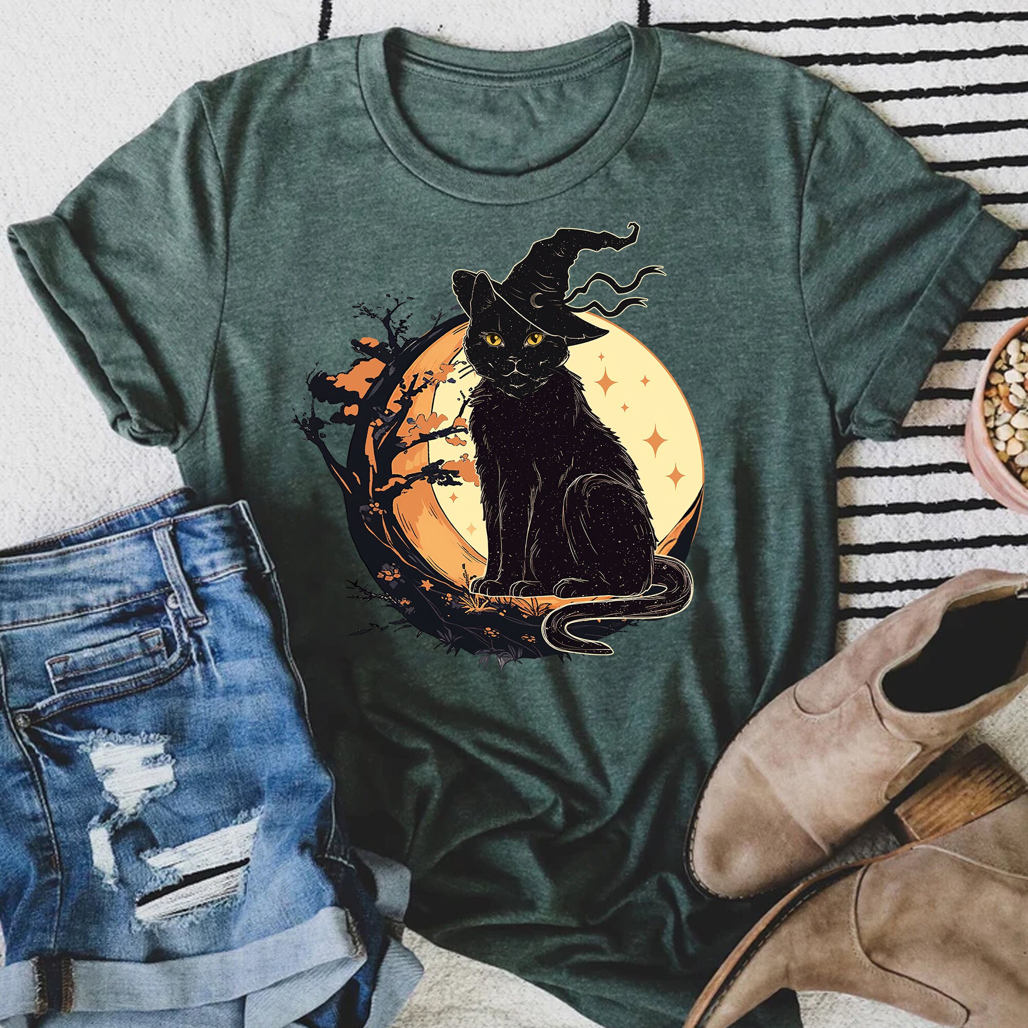 Black Cat Club T-shirt in Black - Black Cat - Devil - Devil