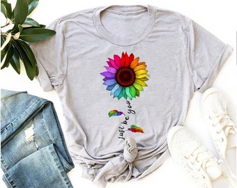 Rainbow Sunflower LGBT Pride Shirt: Love is Love