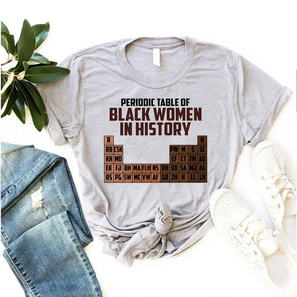 Periodic Table Of Black Women In History Shirt, Proud Black Shirt, Black Women Shirt