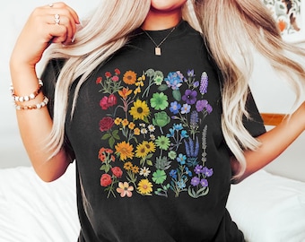 Lgbt Pride Wildflowers Shirt, Gay Pride Shirt, Pride Month Shirt, Gay Lesbian Tran Gift