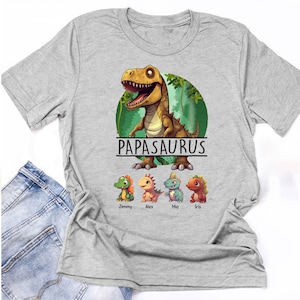 Papasaurus Shirt, Papa Saurus Shirt, Dinosaur Grandpa Shirt, Father&#39;s Day Shirt, Men Dad Daddy Shirt