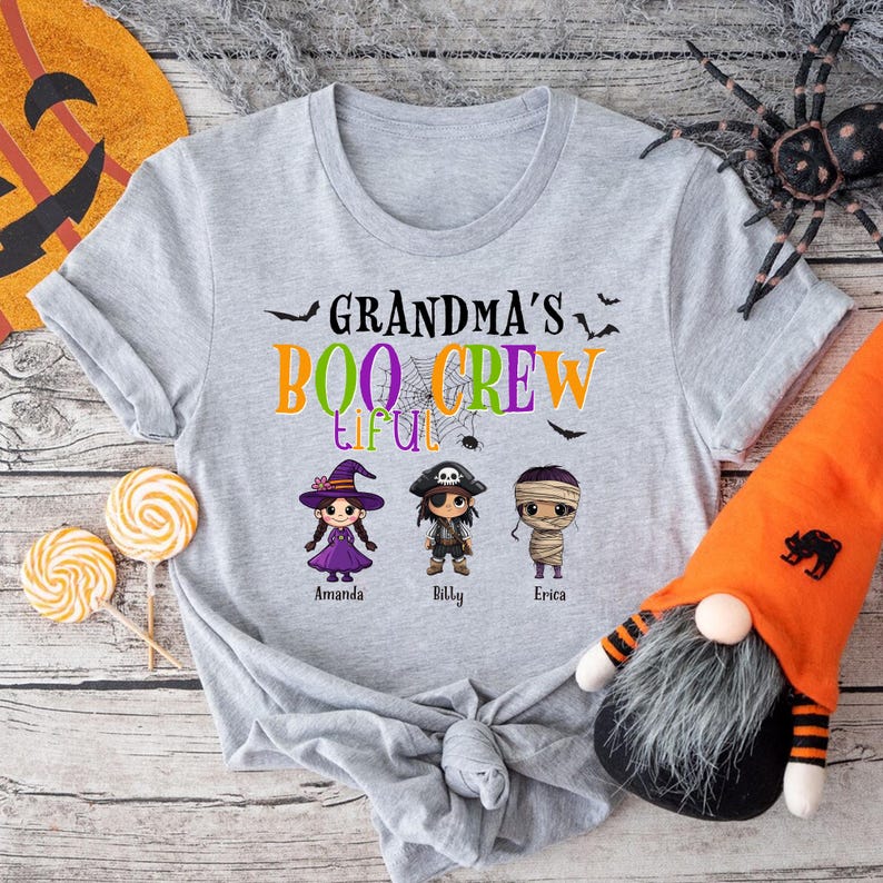Personalized Grandma Boo Crew Shirt: Halloween Family Matching - Etsy