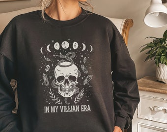 Skull Gothic Shirt: In My Villain Era, Dark Romance Book Tee
