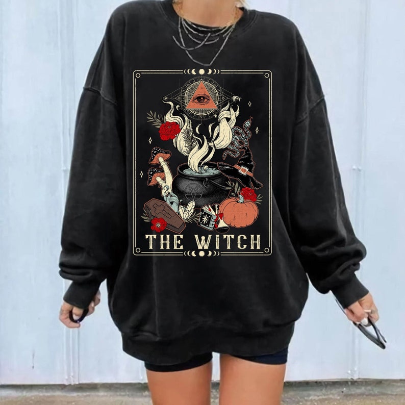 The Witch Tarot Card Shirt Witch Halloween Shirt Magical Etsy