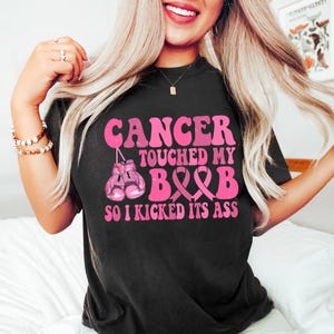 Camiseta de sobrevivente do câncer de mama: Conscientização do laço rosa, camiseta de algodão unissex