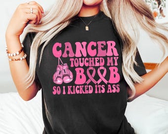 Camiseta de superviviente de cáncer de mama: Lazo rosa, algodón unisex.