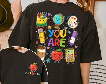 Personalized Teacher Shirt, Custom Name Tee, Teacher Appreciation Gift, Back to School