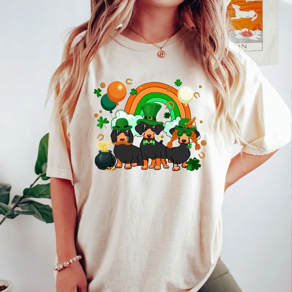 Dachshund Irish St Patricks Shirt, Lucky Dachshund Shirt, Dachshund Lover Shirt