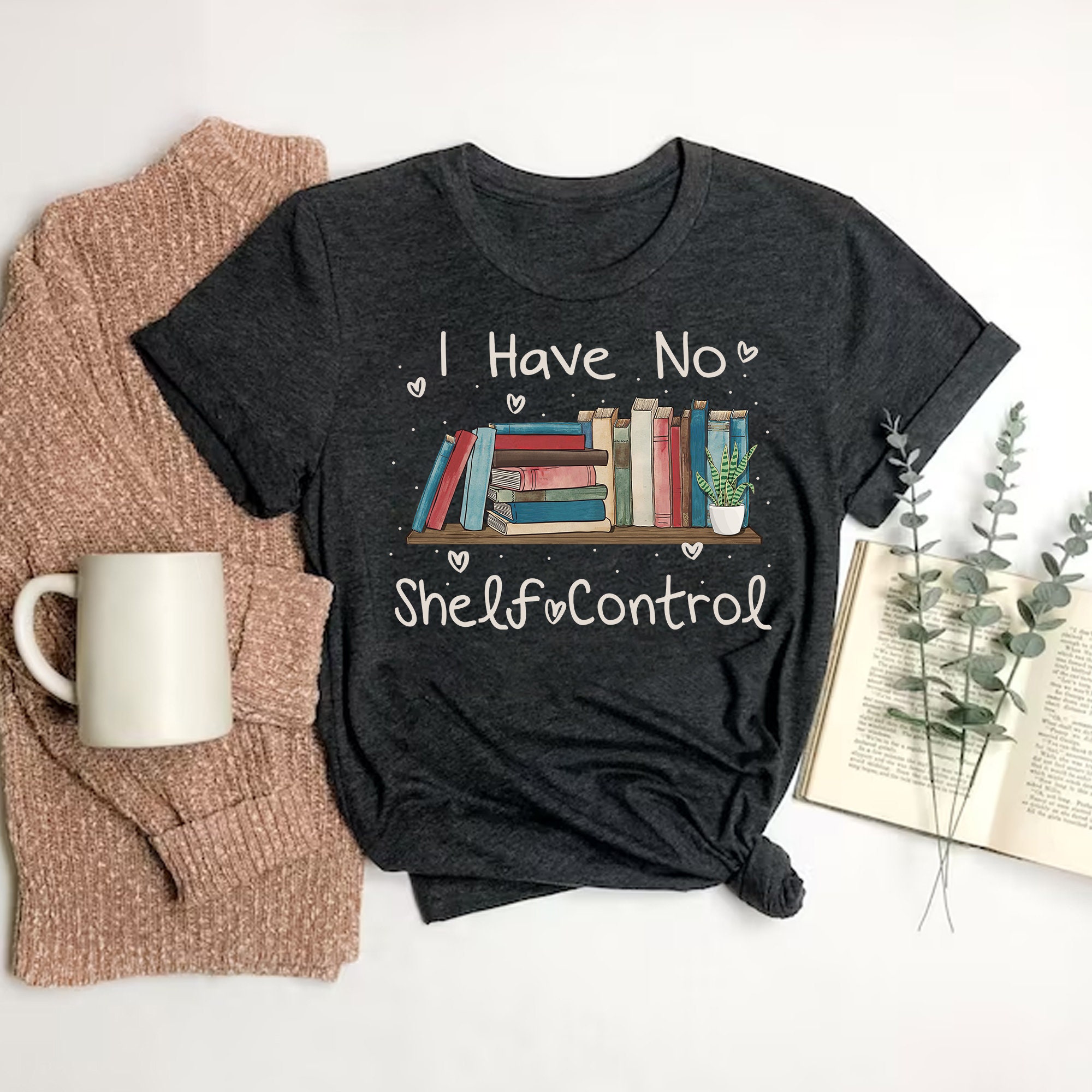 I Have No Shelf Control Book T-Shirt: Retro Library Tee