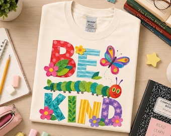 Be Kind Teacher Tee, Butterfly Back to School Shirt, Cute Fall Classroom Gift