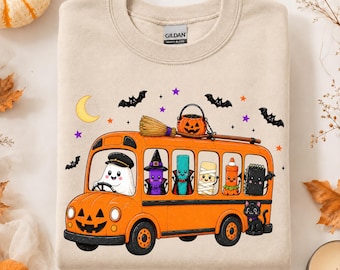 Halloween Teacher Shirt, Spooky School Supplies Graphic Tee, Cute Ghost Classroom Educator Gift