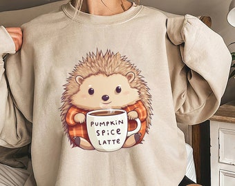 Igel Herbst T-Shirt, Pumpkin Spice Latte