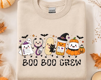 Halloween Nurse Shirt, Spooky Healthcare Doodle Tee, Funny Nursing Life Gift For Women
