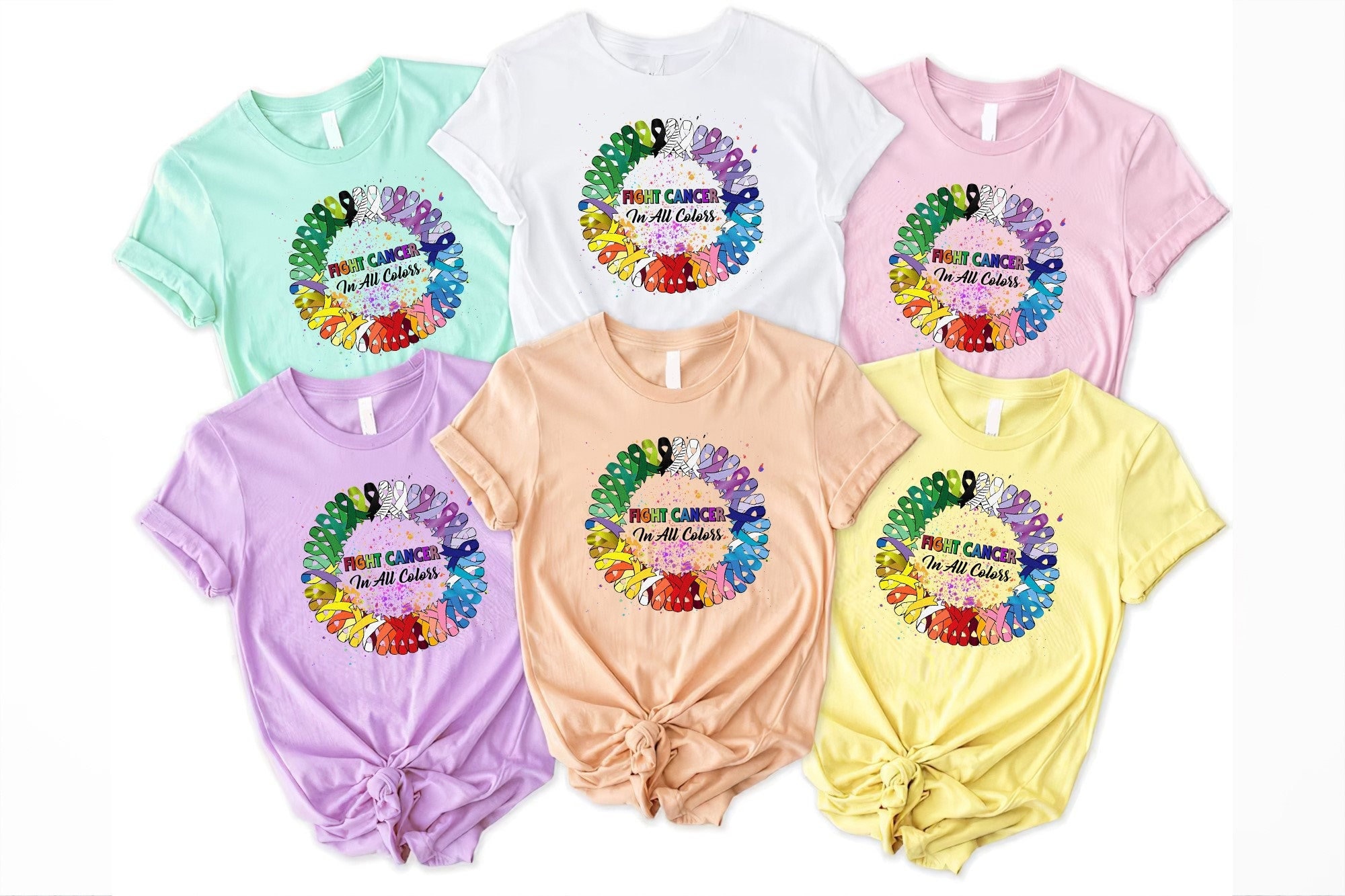 Fight Cancer in All Colors Shirt Cancer Awareness Shirt - Etsy