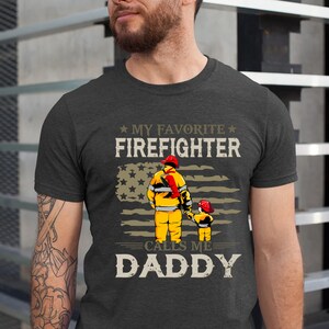 Firefighter Dad T-Shirt: Gift for Fireman Papa