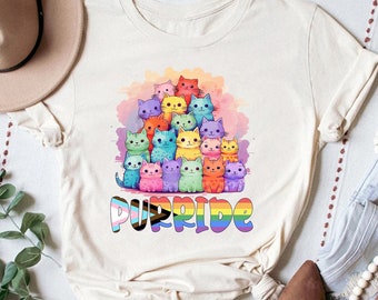 Purride Cat HBTQ-tröja: Rainbow Pride Month-tröja
