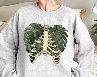 Skeleton Rib Plant Shirt: Botanische Anatomie, Geschenk für Pflanzenliebhaber