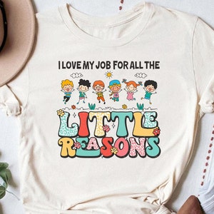 Chemise de professeur I Love My Job, T-shirt en coton pour la rentrée des classes
