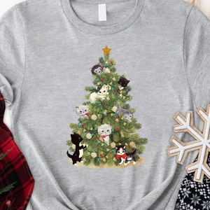 Catmas Shirt, Cat Christmas Tree Shirt, Cute Cat Christmas Shirt, Vintgae Cat Shirt