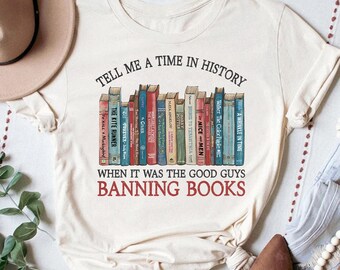 Shirt verboden boeken: retro bibliothecariscadeau, T-shirt boekenliefhebber
