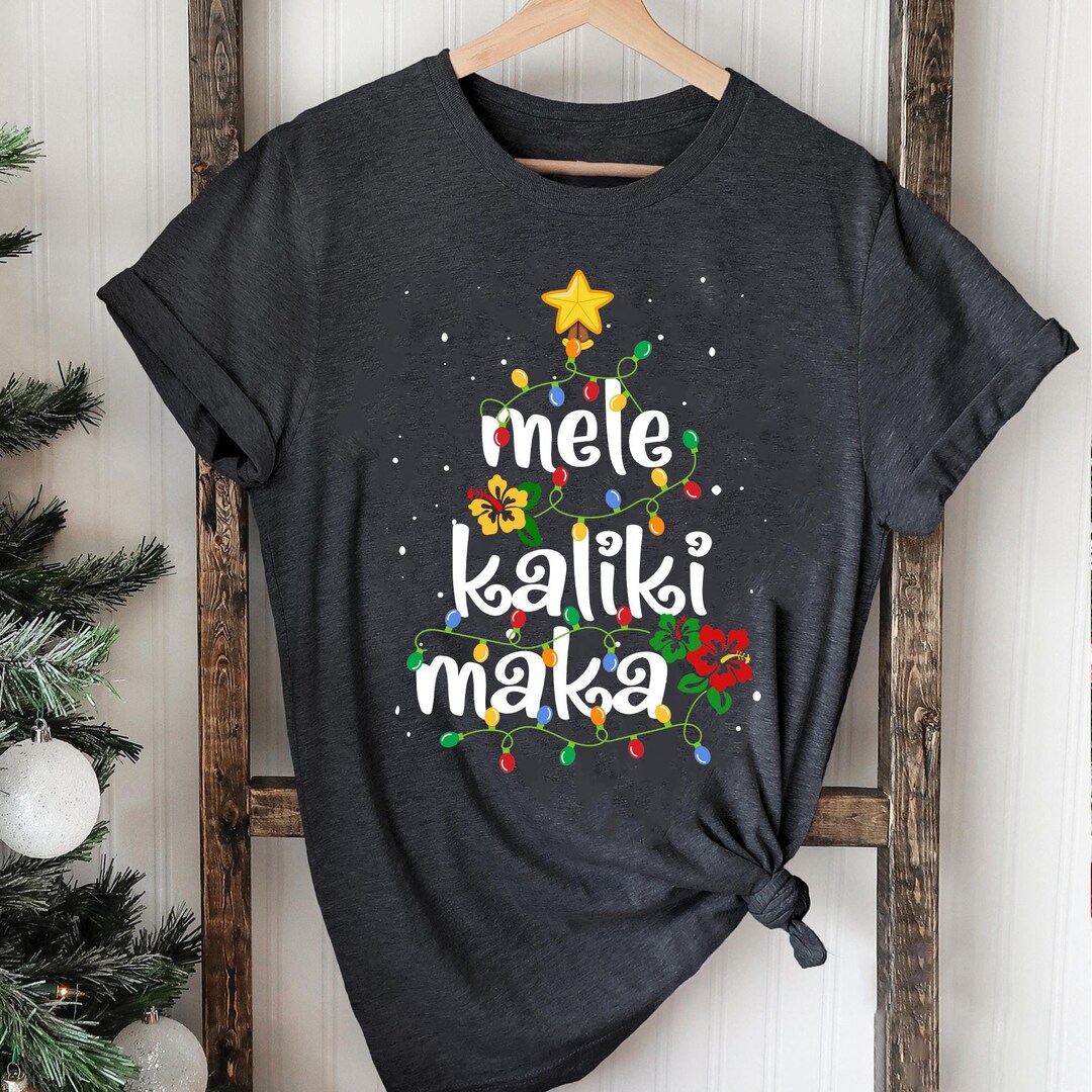 Hawaii Hawaiian Shirt Mele Kalikimaka Merry Christmas Tree Pineapple Tropical