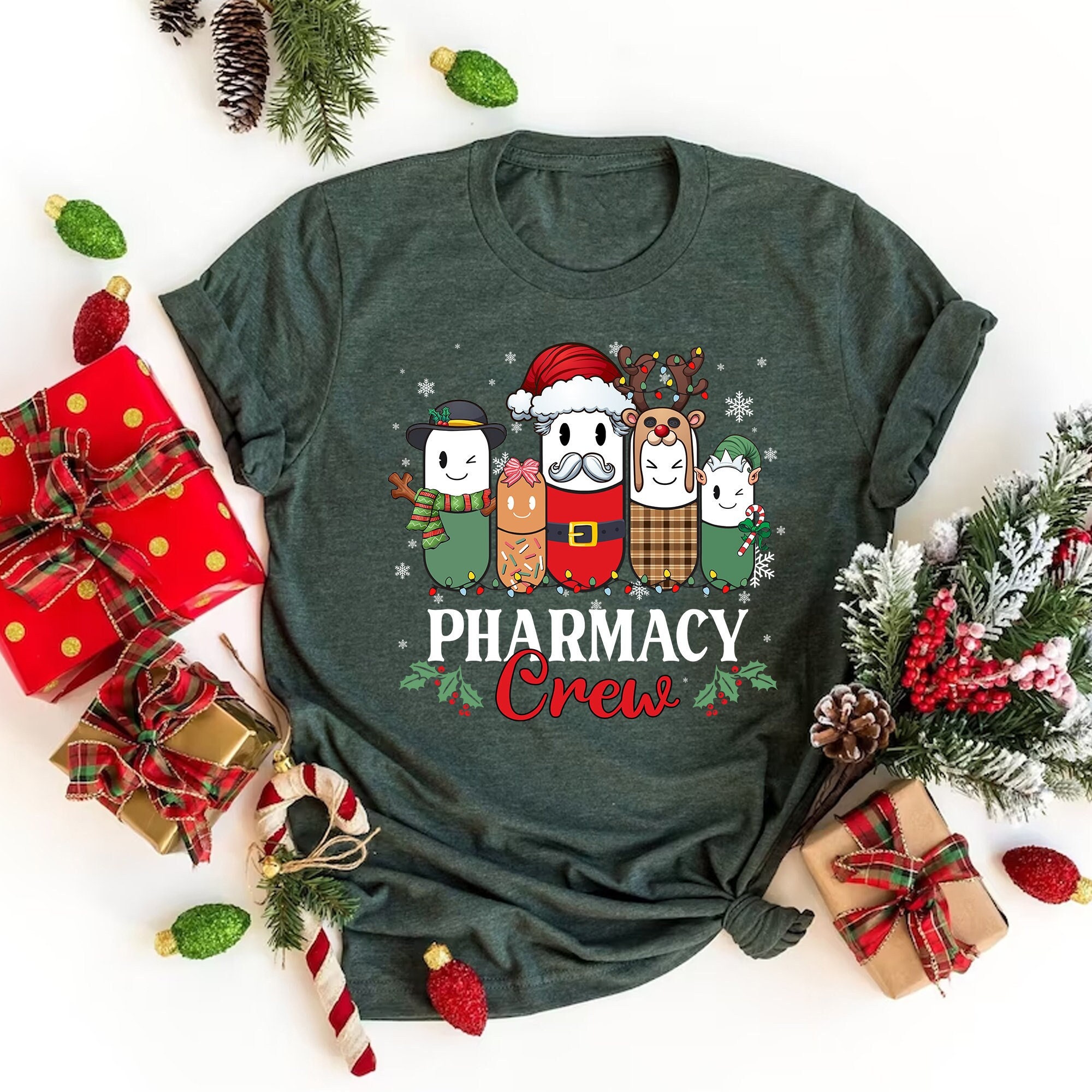 Pharmacy Crew Christmas Shirt, Pharmacy Christmas Shirt,  Christmas Pharmacy Squad Shirt, Pharmacy Crew Costume Shirt