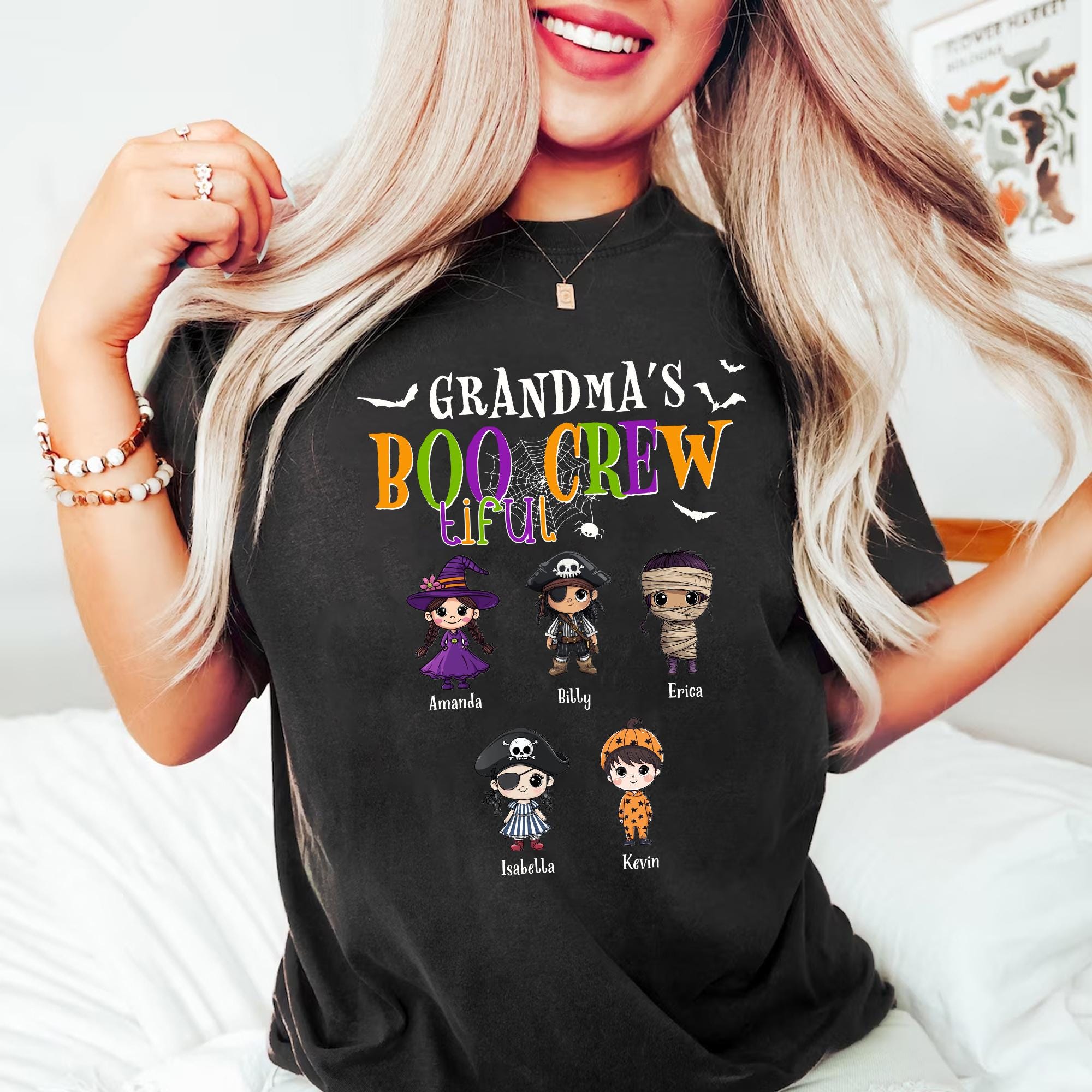 Personalized Grandma Boo Crew Shirt: Halloween Family Matching - Etsy
