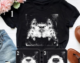 Jumping Spider Shirt, Grunge Punk Graphic Tee,  Gift for Women Men