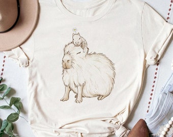 Capybara Cotton Unisex T-Shirt, Animal Lover Gift