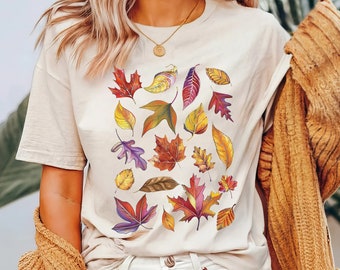 Shirt herfstbladeren: katoenen T-shirt herfstseizoen