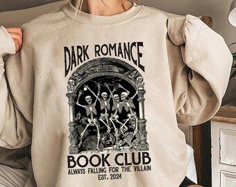 Camiseta do Clube do Livro Dark Romance: Camiseta Retro Skeleton Bookworm