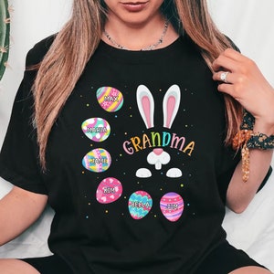 Easter Bunny Grandma Shirt: Personalized Easter Egg Nana Mimi Gift