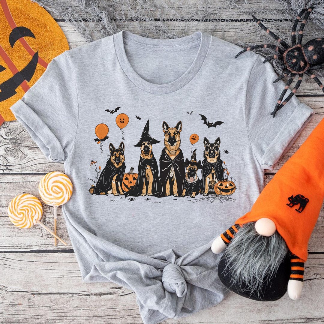 Halloween German Shepherd Dog Shirt: Spooky Season Tee