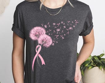 Borstkankershirt paardenbloem: Pink Ribbon-ondersteuning
