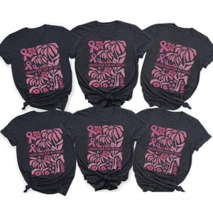 Personalized Breast Cancer Awareness Shirt: Custom Floral Design