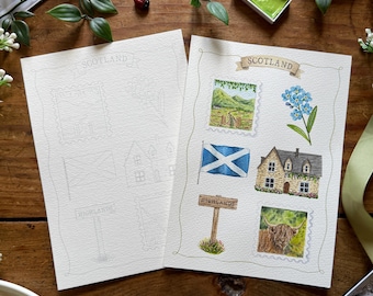 Malvorlage - Schottland