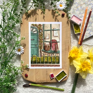 Aquarellillustration - Das englische Schaufenster
