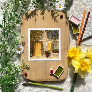 Watercolor illustration - The yellow storefront